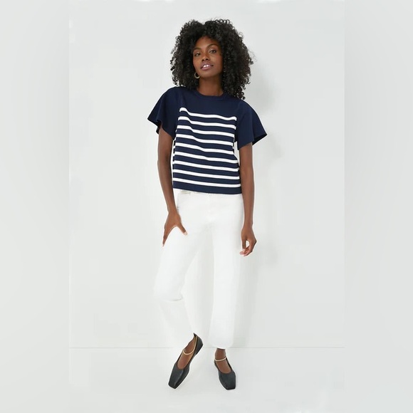 Tuckernuck Navy and White Striped Knit Kirby Top - Picture 3 of 16